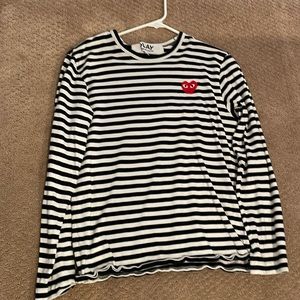 COMME des GARCONS Play Striped Long Sleeve T-shirt